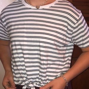 Hollister Black and White stripped shirt